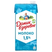 Молоко «Домик в деревне - ультрапастеризованные 1.5%» (1 уп./0.95 мл.)